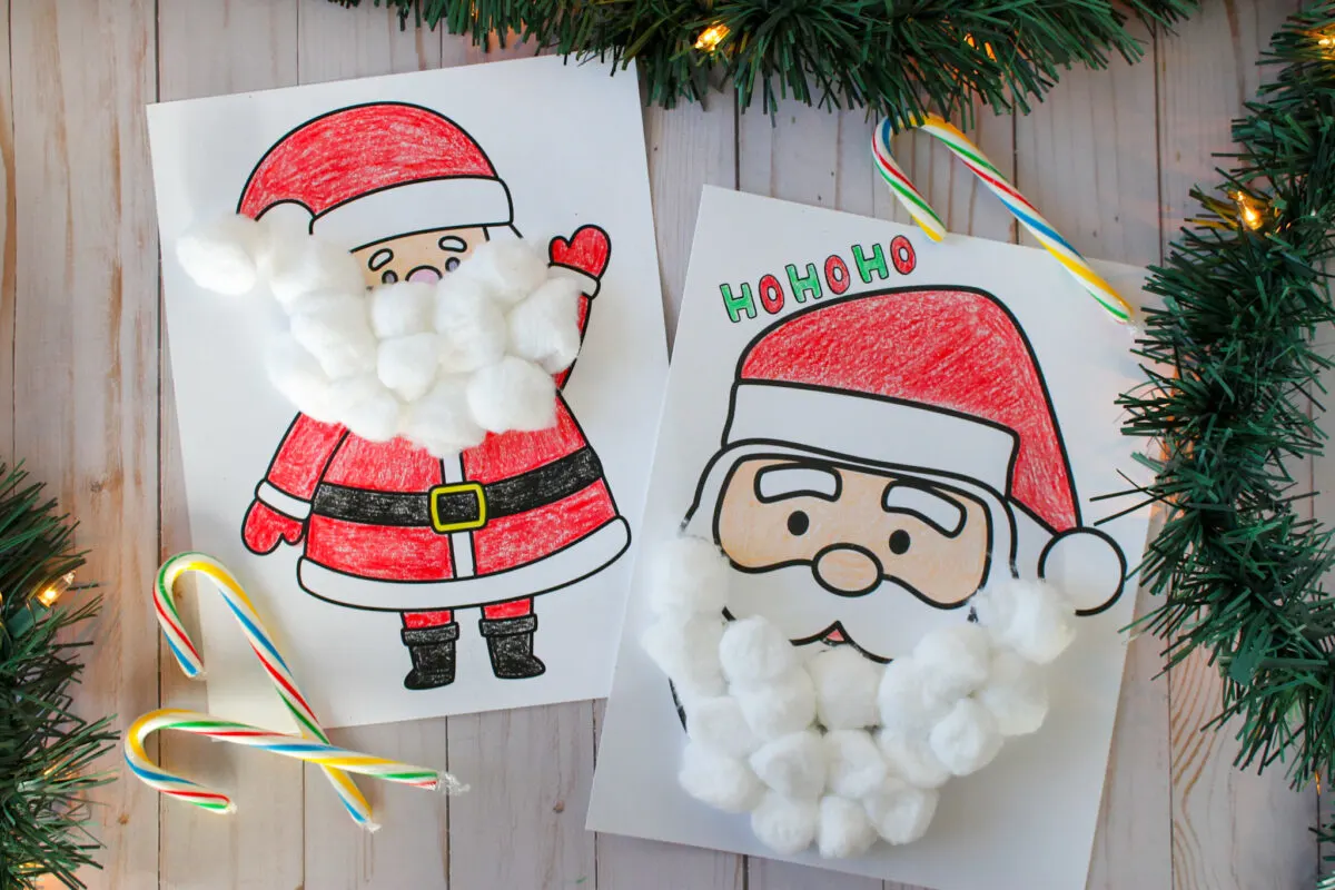 free printable santa craft- countdown to christmas!
